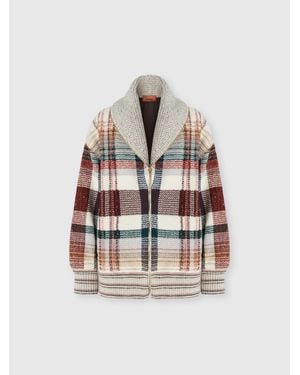 Missoni Quilted Jacket With Check Pattern - White