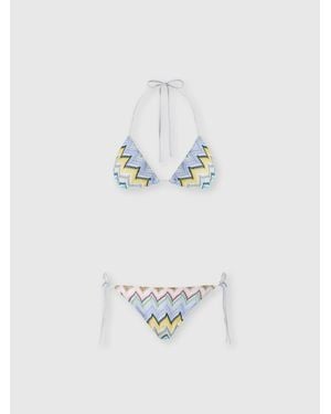 Missoni Classic Viscose Lamé Bikini - White