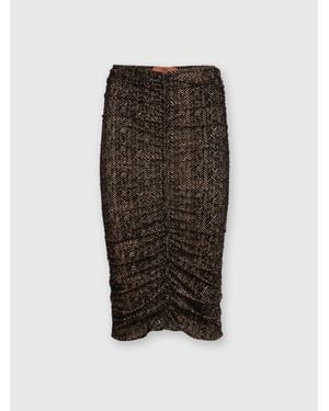 Missoni Zick-Zack-Tüllrock Mit Mittiger Raffung, Damen, Größe - Braun