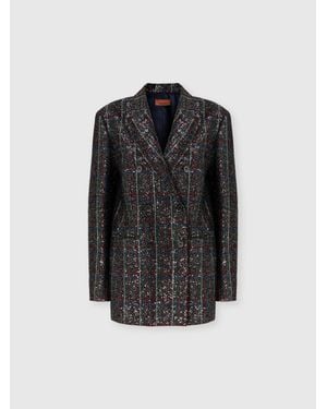 Missoni Double-Breasted Blazer With Check Pattern - Black