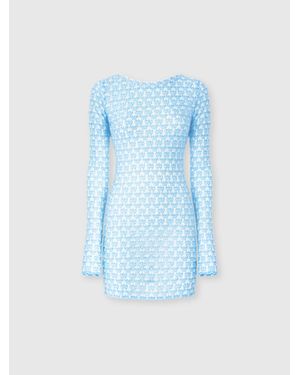 Missoni Short Lace Long Sleeve Cover-Up - Blue