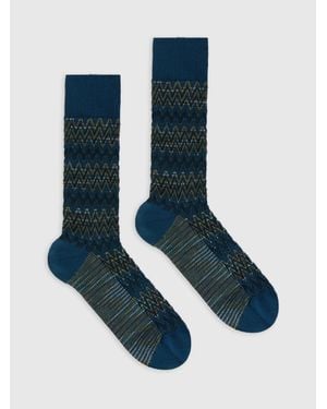 Missoni Cotton-Blend Ankle Socks - Blue