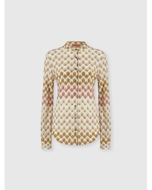 Missoni Viscose Lamé Shirt With Lace Motif - White