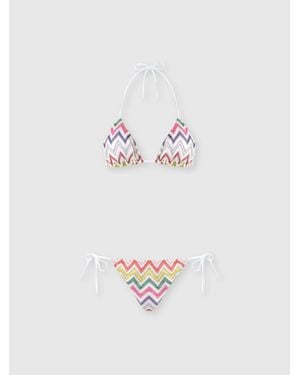 Missoni Chevron Pattern Bikini - White