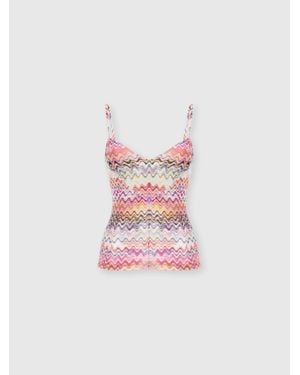 Missoni Thin-Strap Tank Top - Pink