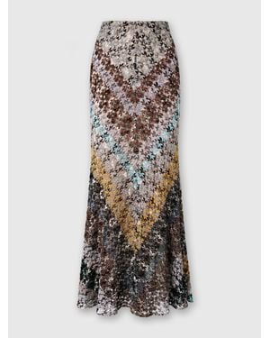 Missoni Flared Long Skirt - Multicolour