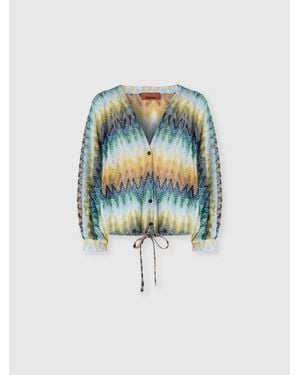 Missoni Wide-Sleeve Shirt, Multicoloured - White