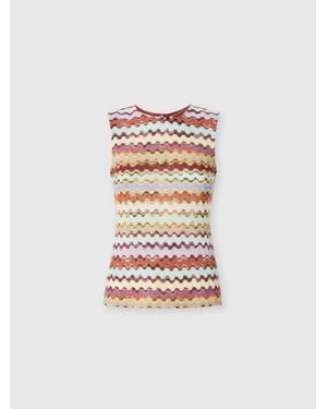 Missoni Raschel Crew Neck Top - White