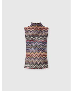 Missoni High-Neck Top With Snake Pattern - White