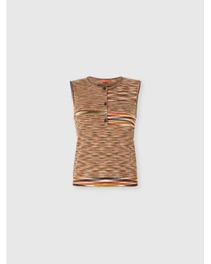 Missoni Buttoned Vest With Flame Pattern - White