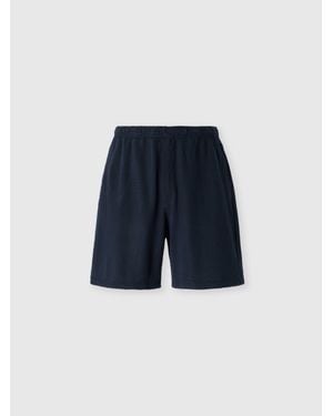Missoni Tone-On-Tone Chevron Cotton And Viscose Bermuda Shorts - Blue