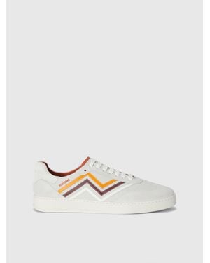 Missoni Trainers With Raised Zig Zag - White