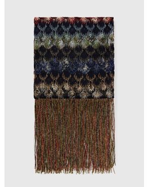 Missoni Schal Aus Viskose-Lamé Mit Fransen, Damen, Größe - Mehrfarbig
