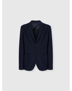 Missoni Single-Breasted Jacket With Zigzag Pattern - Blue