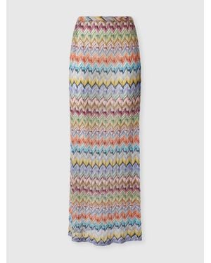 Missoni Long Viscose Lamé Cover-Up Skirt - White