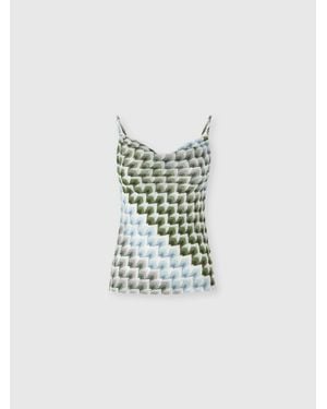 Missoni Lace Motif Top With Draped Neckline - White