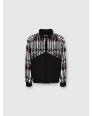 Missoni Bomber With Zigzag Insert - Black