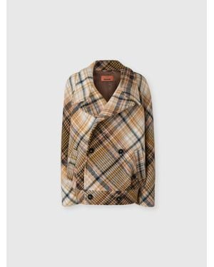 Missoni Double-Breasted Raglan Jacket - Natural