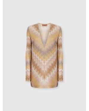 Missoni Long-Sleeved Mini Dress - Natural