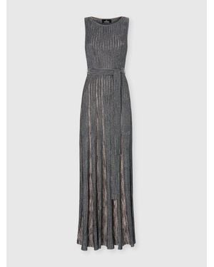 Missoni Long Viscose Lamé Dress With Belt - White