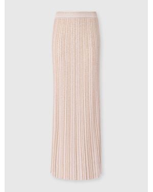 Missoni Long Skirt With Lamé Stripes - Pink