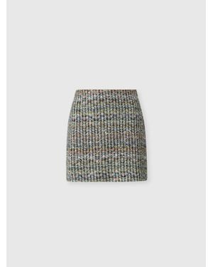 Missoni Chevron Viscose-Blend Mini Skirt With Sequins - Multicolour