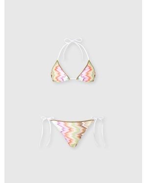 Missoni Bikini With Zig Zag Print - White