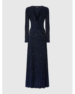 Missoni Vestido Largo Con Escote Profundo Y Lentejuelas, Mujer, Talla - Azul