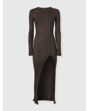 Missoni Ribbed Long Dress With Slit - Multicolour