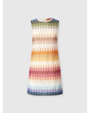 Missoni Sleeveless Dégradé Viscose Mini Dress - White