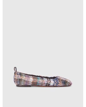 Missoni Knitted Ballet Flats - White