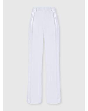Missoni Tone-On-Tone Zigzag Cotton And Viscose Classic Trousers - White