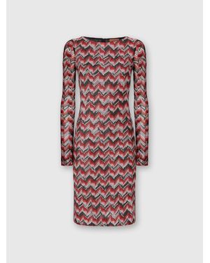 Missoni Midi Dress With Boat Neck - Red