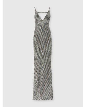 Missoni Long Dress With Open Back And Sequins - White