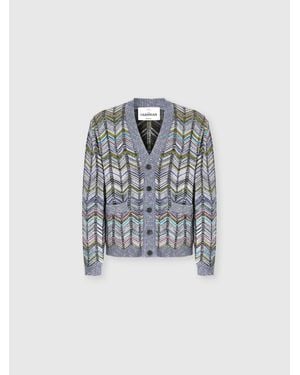 Missoni Cotton Chevron Cardigan With Pockets - Multicolour