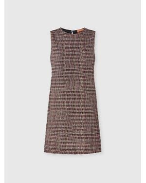 Missoni Check Pattern Dress - Brown