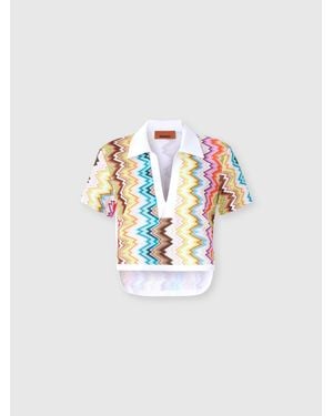 Missoni Cropped Polo - White