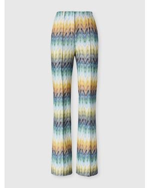 Missoni Pants, Multicolored - Blue