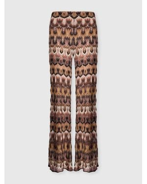 Missoni Viscose Lamé Pants With Arabesque Motif - Multicolor