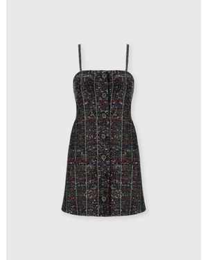 Missoni Mini Button-Up Dress With Check Pattern - White