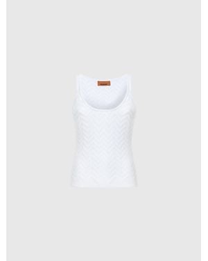 Missoni Stretch Tank Top - White