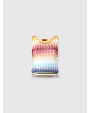 Missoni Sleeveless Dégradé Viscose Top - White