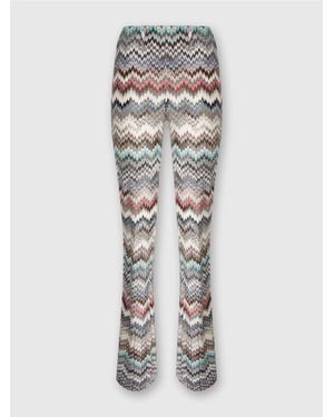Missoni Flare Pants With Snake Pattern - White
