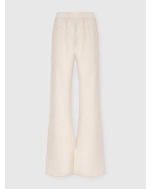 Missoni Chevron Lamé Knit Trousers - White