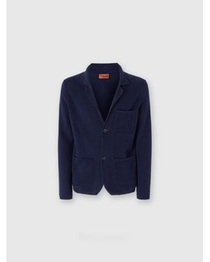 Missoni Cotton And Viscose Knit Blazer - Blue