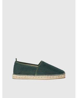 Missoni Zig Zag Pattern Espadrilles With Rope Sole - Green