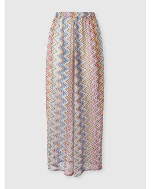 Missoni Zig Zag Printed Fabric Cover-Up Trousers - White