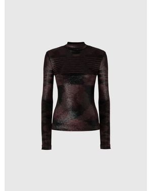 Missoni Turtleneck Sweater With Flame Pattern - Black