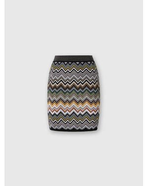 Missoni Mini Skirt With Chevron Pattern - Multicolour