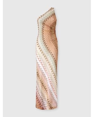 Missoni One-Shoulder Long Dress - White